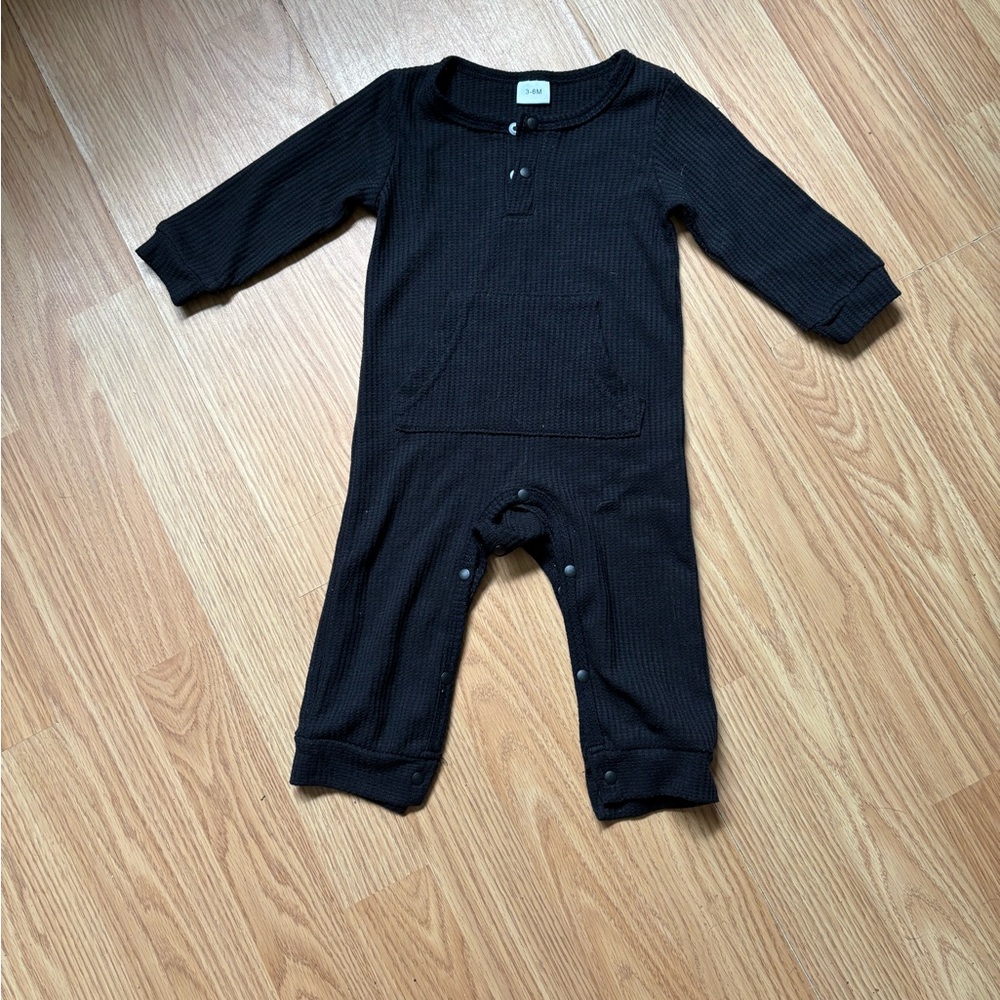 Black Baby Romper